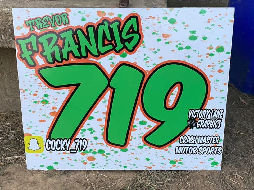 Orange & Green Splatter Demolition Derby Roof Sign