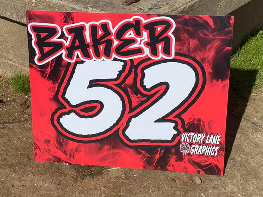 Red Smoke Demolition Derby Roof Sign