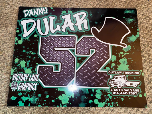 Green Splatter Demolition Derby Roof Sign